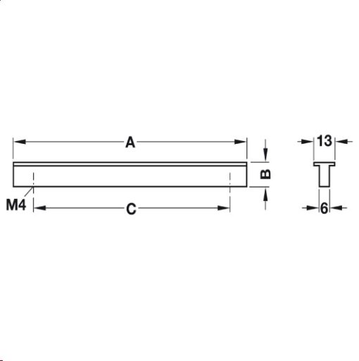 107.24.902_1 Tay Nắm Nhôm 150mm Hafele 107.24.902