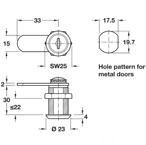 235.19.211_1 Khóa cốp Econo Hafele 235.19.211