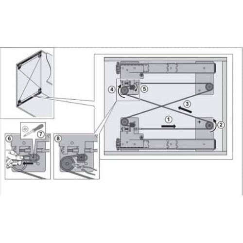 Cửa trượt xoay bằng gỗ Hafele 408.25.350 3 Cửa trượt xoay bằng gỗ Hafele 408.25.350