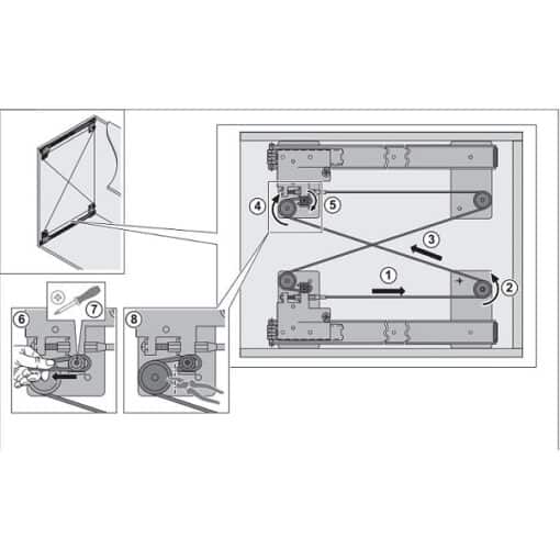 408.25.350_1 Cửa trượt xoay bằng gỗ Hafele 408.25.350
