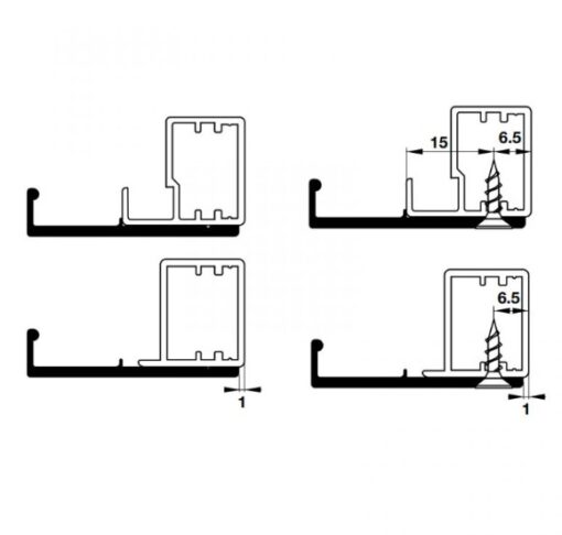 563.58.313_1 Tay nắm thanh nhôm màu đen Hafele 563.58.313