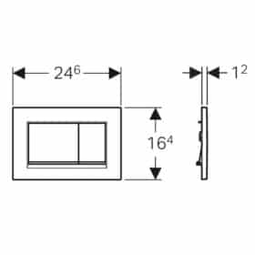 588.53.591_1 Nút xả thải toilet Sigma30 mạ Chrome mờ 588.53.591
