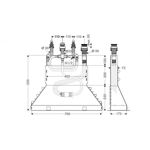 Bộ âm cho bộ trộn bồn tắm 4 lỗ 589.29.951 3 Bộ âm cho bộ trộn bồn tắm 4 lỗ 589.29.951