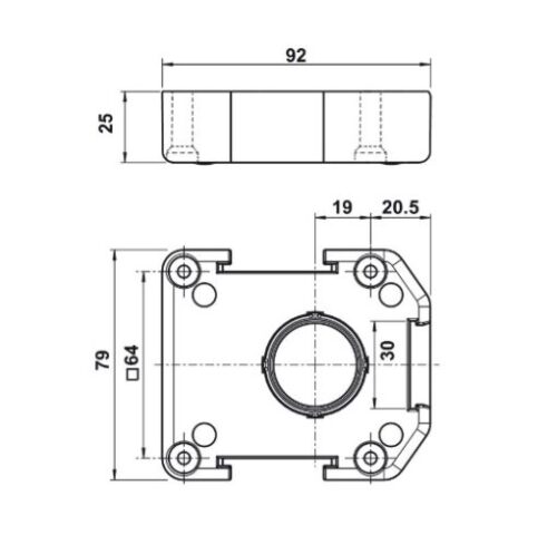 Bas đế chân tủ Hafele 637.38.287 3 637.38.287 1