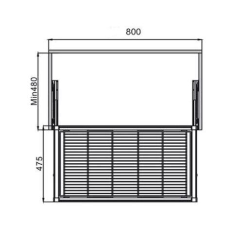Rổ kéo bằng kim loại 800mm Hafele 807.95.143 3 Rổ Kéo Bằng Kim Loại 800mm Hafele 807.95.143