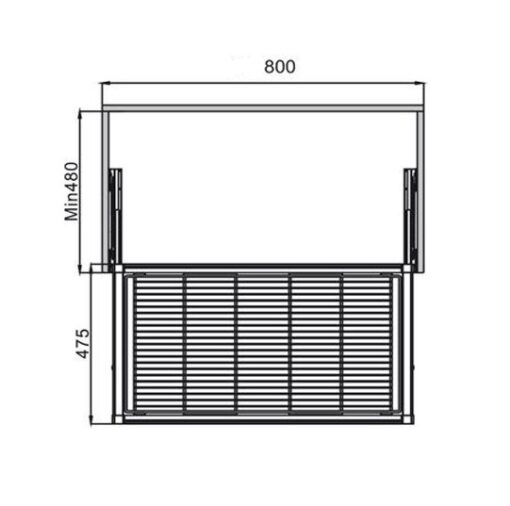 807.95.143_1 Rổ Kéo Bằng Kim Loại 800mm Hafele 807.95.143