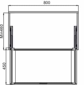 807.95.173_1 Rổ Kéo Bằng Kính 800mm Hafele 807.95.173