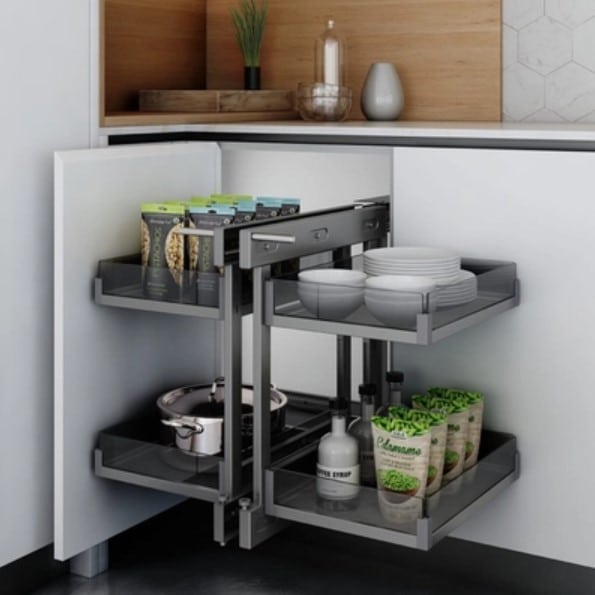 Kệ góc liên hoàn vách kính Inoxen KGA-800ES Kệ góc liên hoàn vách kính Inoxen KGA-800ES