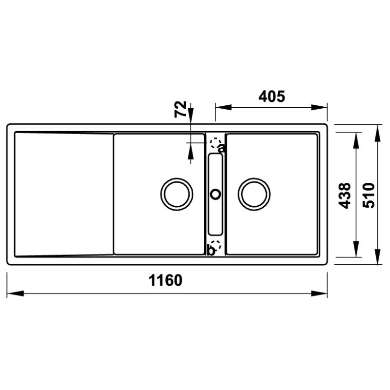 Kích thước chậu rửa bát đá Hafele HS20-GKD2S80 570.33.430 Kích thước chậu rửa bát đá Hafele HS20-GKD2S80 570.33.430