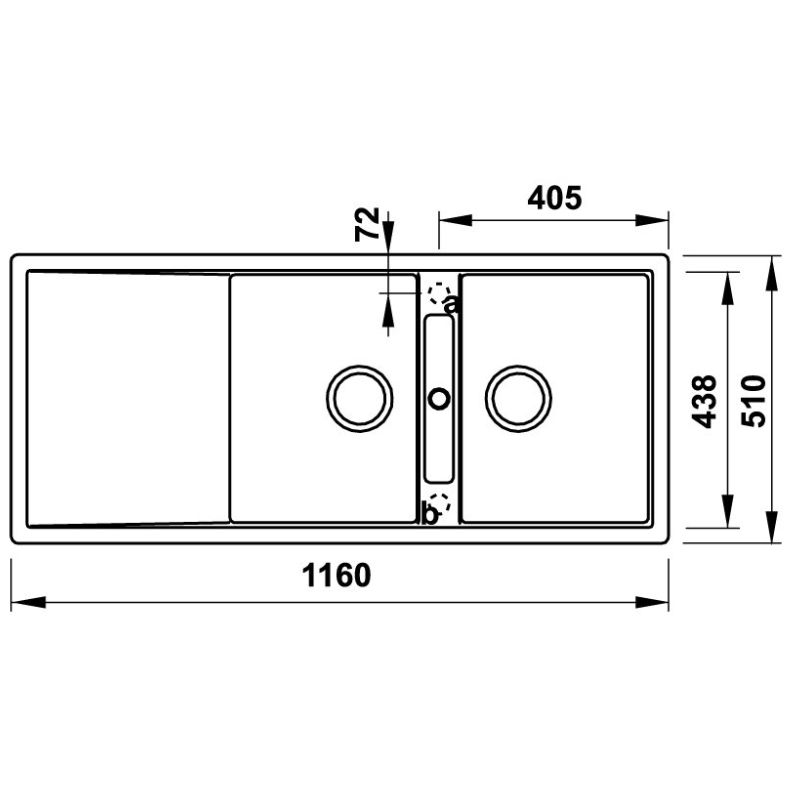 Kích thước chậu rửa bát đá Hafele HS20-GKD2S80 570.33.530 Kích thước chậu rửa bát đá Hafele HS20-GKD2S80 570.33.530