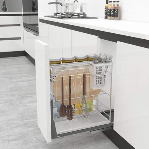 Ảnh thực tế Bộ đựng dao thớt chai lọ Sonata 400mm Hafele 549.20.020