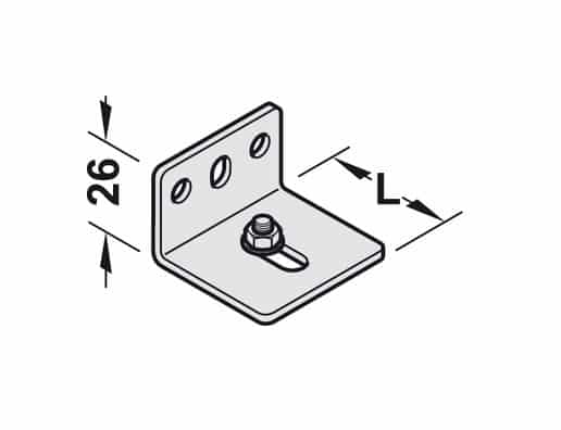 Kích thước của Bas đỡ gắn tường 64mm Hafele 940.42.063 Kích thước của Bas đỡ gắn tường 64mm Hafele 940.42.063