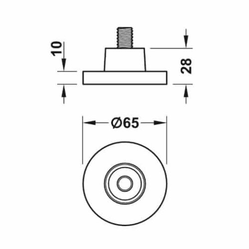 Bas gắn tường nhà vệ sinh công cộng Hafele 988.98.000 3 Kích thước của Bas gắn tường nhà vệ sinh công cộng Hafele 988.98.000