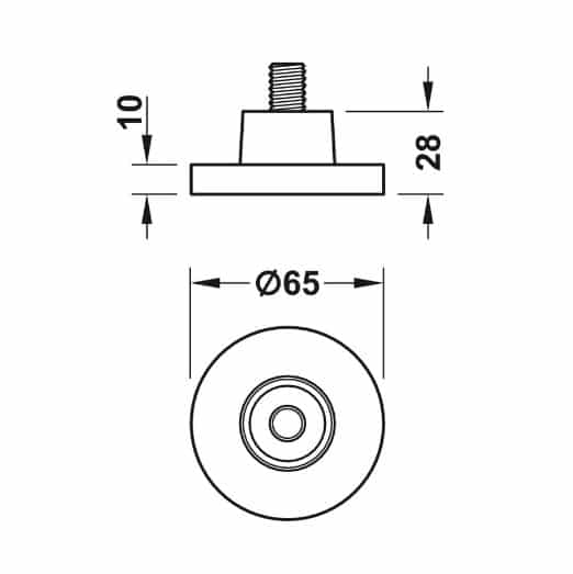 Kích thước của Bas gắn tường nhà vệ sinh công cộng Hafele 988.98.000 Kích thước của Bas gắn tường nhà vệ sinh công cộng Hafele 988.98.000