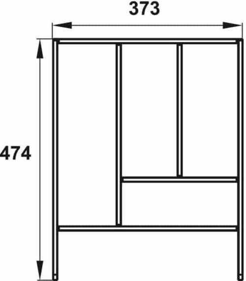 Bộ khay chia ngăn kéo Hafele 552.52.304 3 Kích thước của Bộ khay chia ngăn kéo Hafele 552.52.304