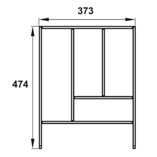 Bộ khay chia ngăn kéo Hafele 552.52.804 3 Kích thước của Bộ khay chia ngăn kéo Hafele 552.52.804