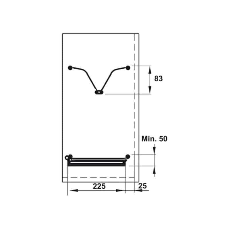 Bộ rổ bát đĩa Hafele Presto 544.40.033 800mm Bộ rổ bát đĩa Hafele Presto 544.40.033 800mm