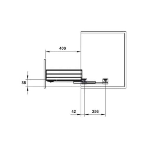 Kích thước của Bộ rổ bát đĩa Cucina Cappella 549.08.145 700mm Inox 304