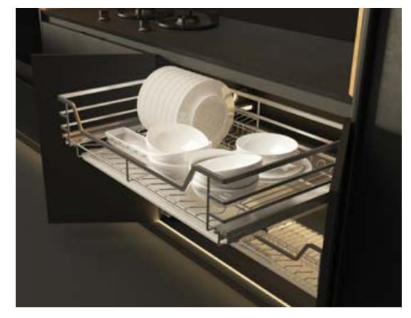Bộ rổ bát đĩa Cucina Cappella 549.08.148 900mm Inox 304 Bộ rổ bát đĩa Cucina Cappella 549.08.148 900mm Inox 304