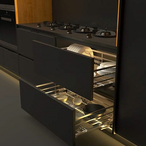 Bộ rổ xoong nồi Cappella Hafele 549.08.025 Inox 304 Bộ rổ xoong nồi Cappella Hafele 549.08.025 Inox 304
