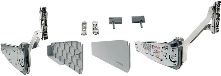 Bộ tay nâng Free Up Hafele 493.05.801 nắp xám Bộ tay nâng Free Up Hafele 493.05.801 nắp xám