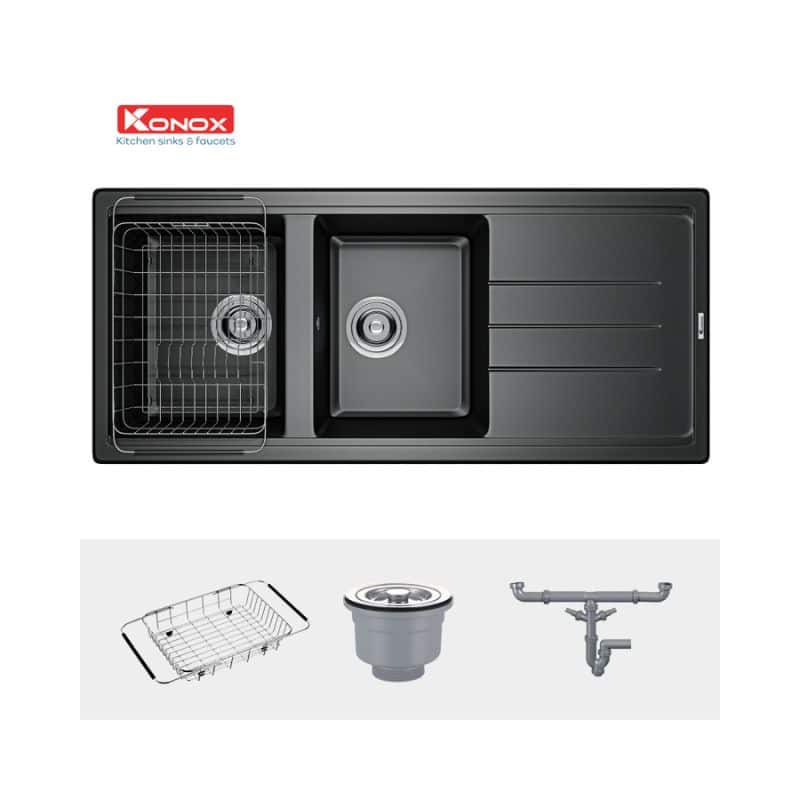 Phụ kiện của Chậu rửa bát Konox Granite Sink Phoenix 1160 - Black phụ kiện của Chậu rửa bát Konox Granite Sink Phoenix 1160 - Black