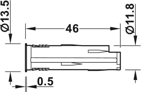 Công tắc điều chỉnh sáng tối hệ modula Hafele 833.89.126 3 Kích thước của Công tắc điều chỉnh sáng tối hệ modula Hafele 833.89.126