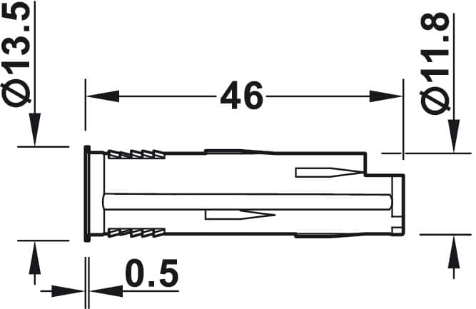 Kích thước của Công tắc điều chỉnh sáng tối hệ modula Hafele 833.89.126 Kích thước của Công tắc điều chỉnh sáng tối hệ modula Hafele 833.89.126
