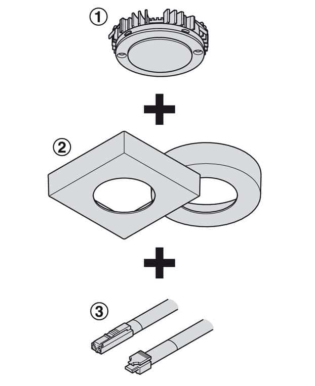 Kích thước của Đèn Led chiếu 12V Hafele 833.72.350 Kích thước của Đèn Led chiếu 12V Hafele 833.72.350