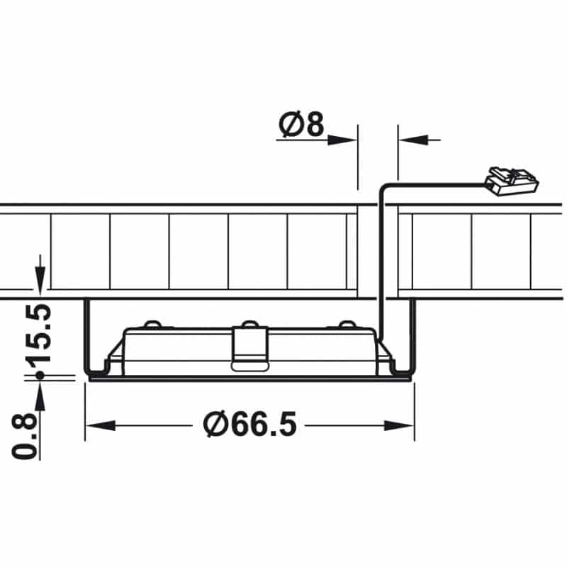Kích thước của Đèn Led chiếu 24V Hafele 833.75.120 Kích thước của Đèn Led chiếu 24V Hafele 833.75.120