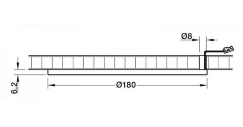 Kích thước của Đèn Led chiếu 3023 lắp nổi 24V Hafele 833.77.130