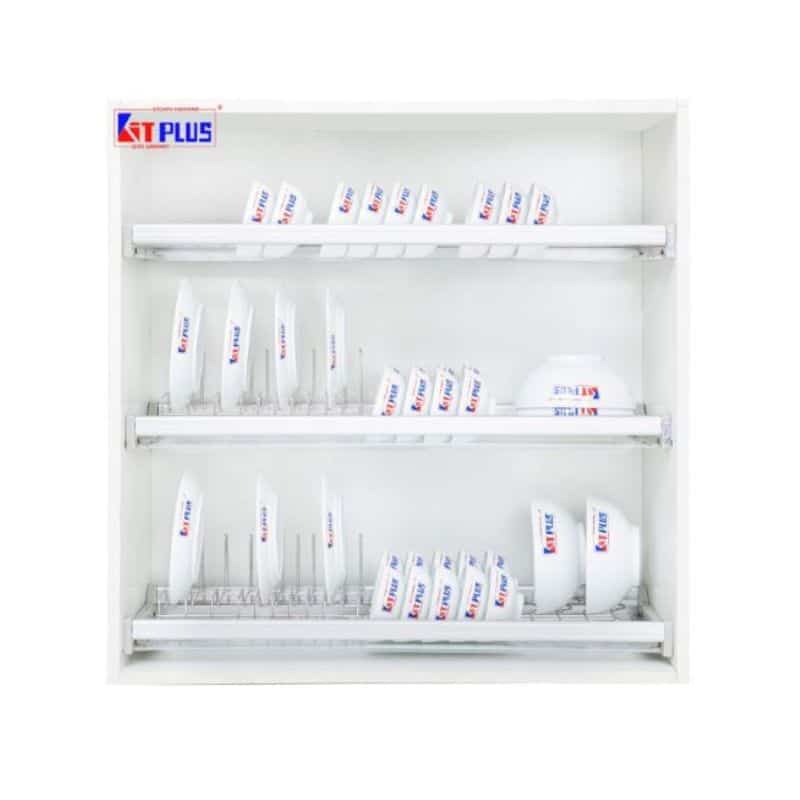 Giá bát cố định 3 tầng cao cấp, Inox mờ Kit Plus DK12B VIP.90 Giá bát cố định 3 tầng cao cấp, Inox mờ Kit Plus DK12B VIP.90