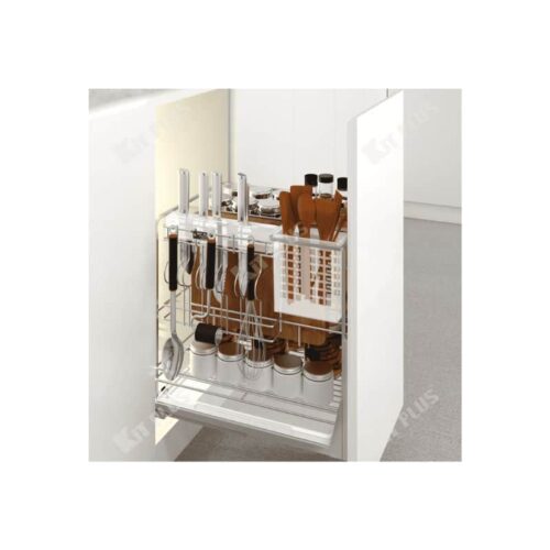 Giá dao thớt Inox nan vuông, ray giảm chấn Kit Plus DE 40T 3 Giá dao thớt Inox nan vuông, ray giảm chấn Kit Plus DE 40T