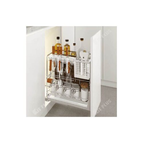 Giá dao thớt nan dẹt inox mờ, ray giảm chấn Kit Plus EC VIP.30 3 Giá dao thớt nan dẹt inox mờ, ray giảm chấn Kit Plus EC VIP.30