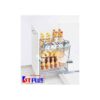 Giá để gia vị nan dẹt Inox mờ, ray giảm chấn Kit Plus DS.40 1 Giá để gia vị nan dẹt Inox mờ, ray giảm chấn Kit Plus DS.40