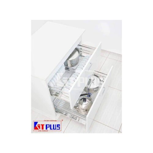 Giá xoong nồi, bát đĩa đa năng nan dẹt inox mờ Kit Plus BM VIP.60 3 Giá xoong nồi, bát đĩa đa năng nan dẹt inox mờ Kit Plus BM VIP.60
