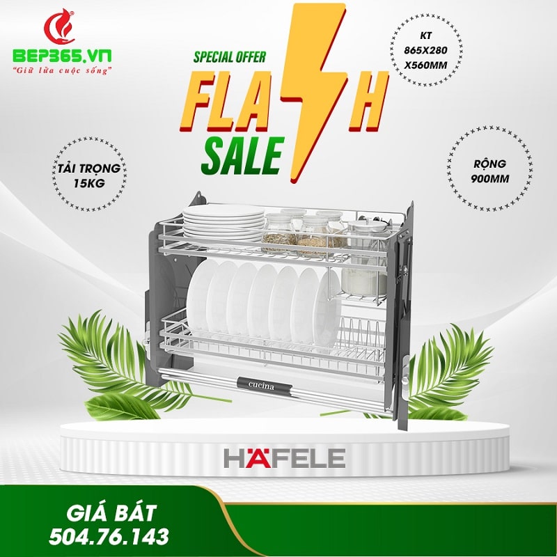 Bộ rổ bát đĩa Hafele Lento 504.76.143 900mm Bộ rổ bát đĩa Hafele Lento 504.76.143 900mm
