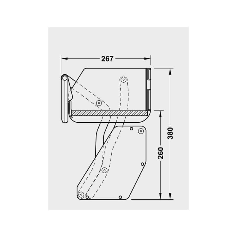 Kích thước của Kệ nâng hạ cho tủ bếp rộng 900mm, 1 khay, Hafele 504.68.915 Kích thước của Kệ nâng hạ cho tủ bếp rộng 900mm, 1 khay, Hafele 504.68.915