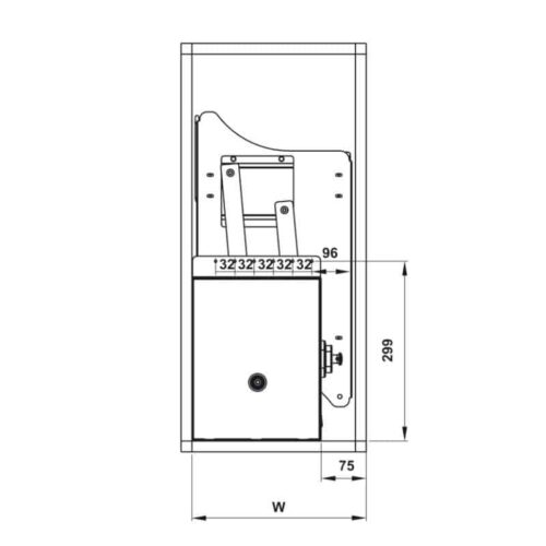 Rổ bát đĩa di động Lento 900mm Hafele 504.76.013 4 Kích thước Rổ bát đĩa di động Lento 900mm Hafele 504.76.013
