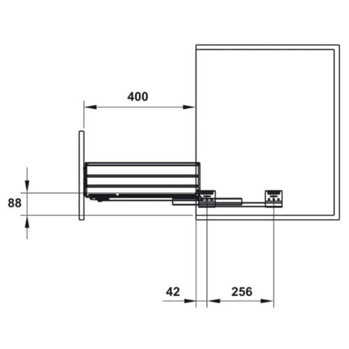 Rổ đựng bát đĩa Cappella 700mm Hafele 549.08.011 6 Kích thước Rổ đựng bát đĩa Cappella 700mm Hafele 549.08.011