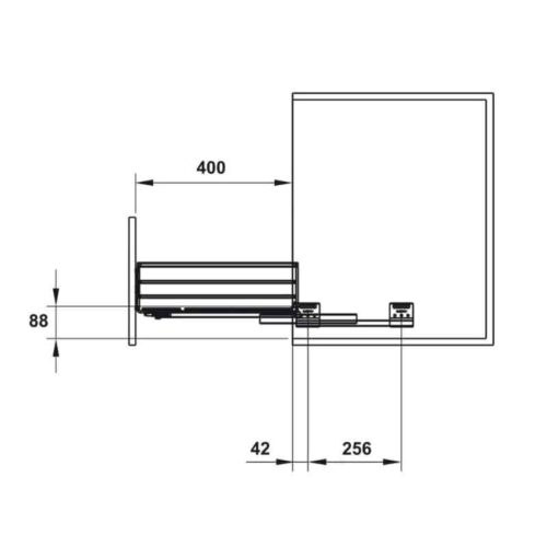 Rổ đựng bát đĩa Cappella 800mm Hafele 549.08.013 5 Kích thước Rổ Đựng Chén Đĩa Cappella 800mm Hafele 549.08.013