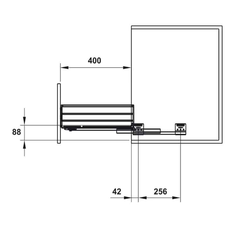 Kích thước Bộ rổ xoong nồi Cappella 800mm Hafele 549.08.033 Kích thước Bộ rổ xoong nồi Cappella 800mm Hafele 549.08.033