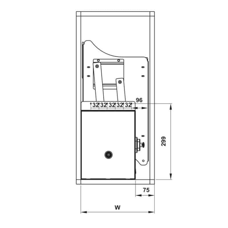 Kích thước Bộ rổ bát đĩa Hafele Lento 504.76.143 900mm Kích thước Bộ rổ bát đĩa Hafele Lento 504.76.143 900mm