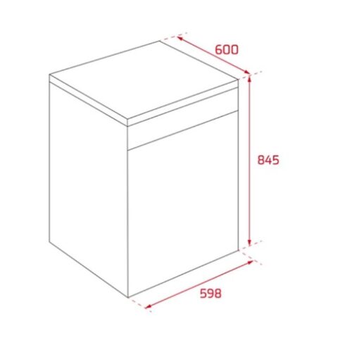Máy rửa chén TEKA DFS 26610 220 50 SS 114280003 4 Kích thước aMáy rửa chén TEKA DFS 26610 220 50 SS 114280003