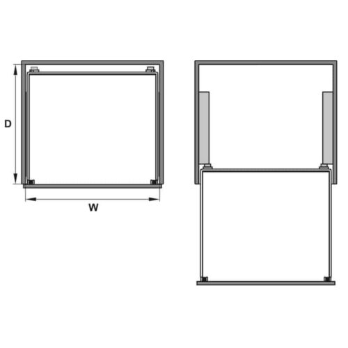 Rổ đựng bát đĩa Cappella 700mm Hafele 549.08.011 5 Lắp đặt Rổ đựng bát đĩa Cappella 700mm Hafele 549.08.011