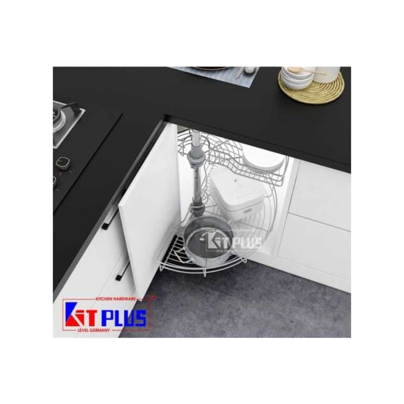 Mâm xoay Inox mờ cao cấp mở 1/2 -180 Kit Plus DK.180 VIP Mâm xoay Inox mờ cao cấp mở 1/2 -180 Kit Plus DK.180 VIP