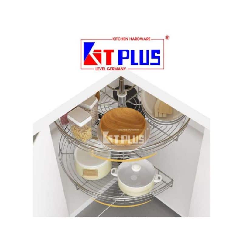 Mâm xoay Inox mờ cao cấp mở 3/4 - 270 Kit Plus DK.270 Mâm xoay Inox mờ cao cấp mở 3/4 - 270 Kit Plus DK.270