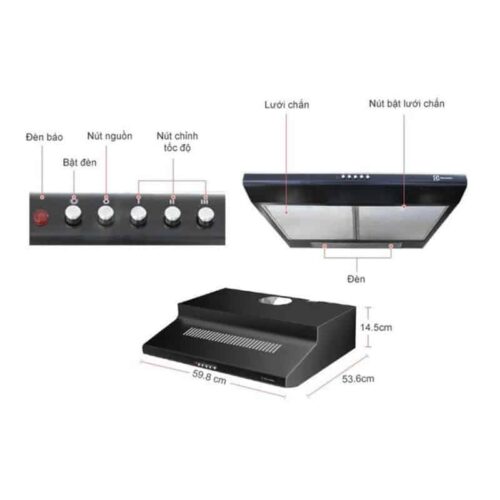 Máy hút mùi Electrolux EFT6510K 3 thông số kỹ thuật của Máy hút mùi Electrolux EFT6510K