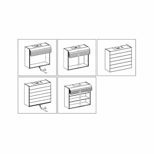 Kích thước của Phụ kiện cửa chớp với thanh kính cho tủ bếp, Hafele 561.56.318