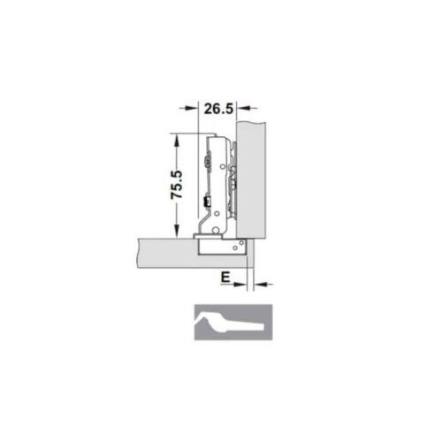 Bản lề Cucina Legato 334.00.062 mạ niken, sáng 3 Bản lề Cucina Legato 334.00.062 mạ niken, sáng